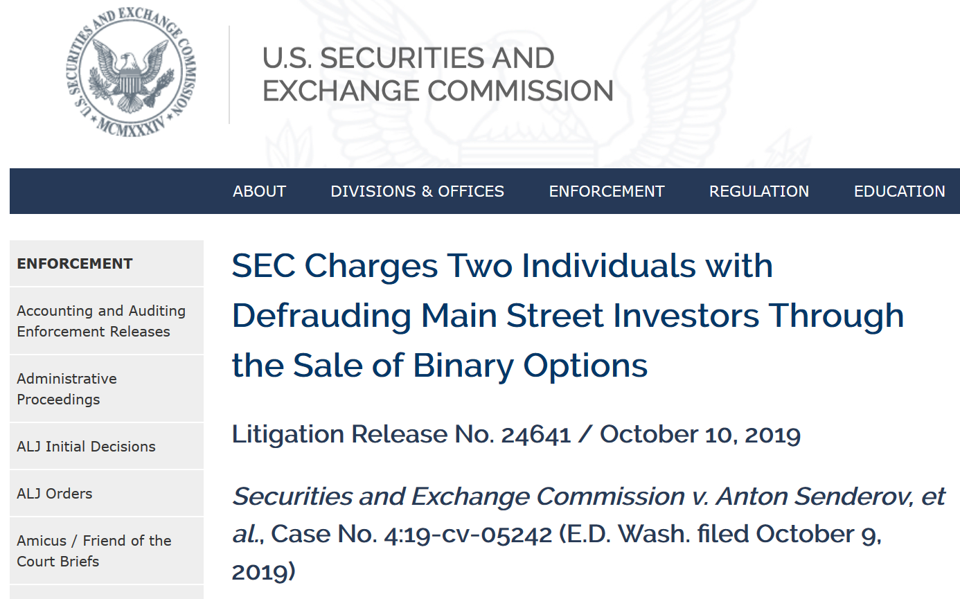 Binary options sec